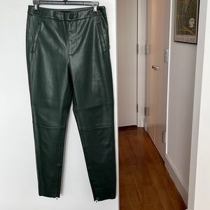 Zara Hunter Green Leather pants